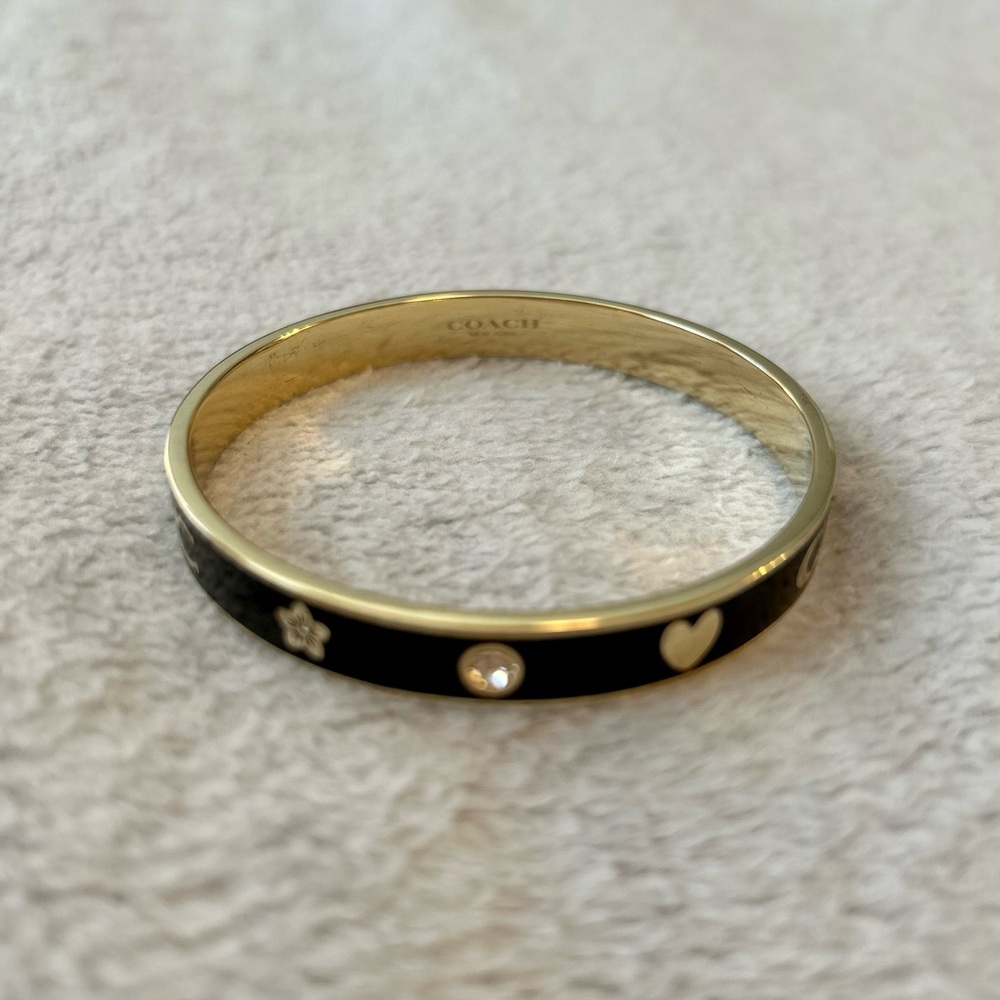 Coach Black Enamel Bangle – USED